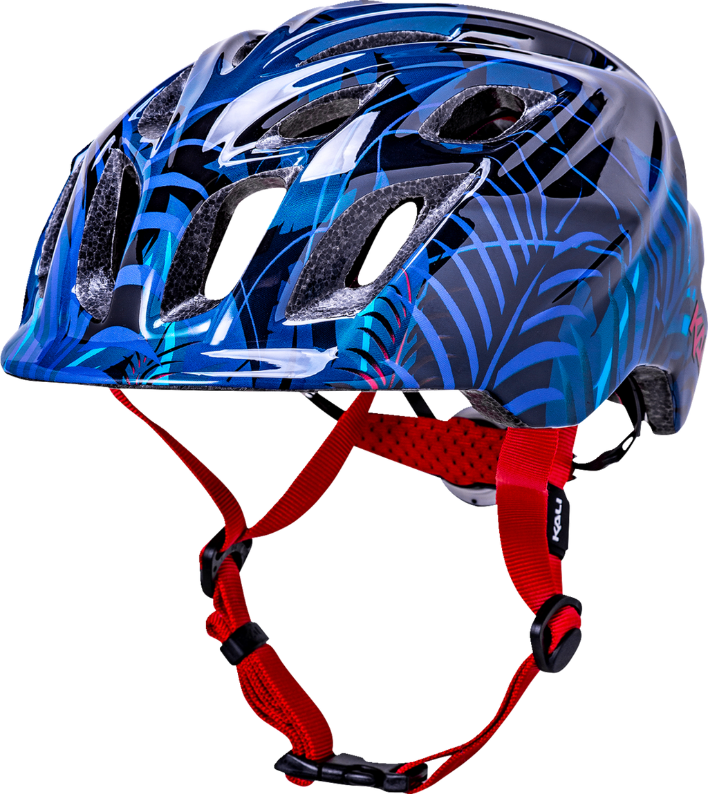 KALI Child Chakra Lighted Helmet - Jungle - Gloss Blue - XS 221022224