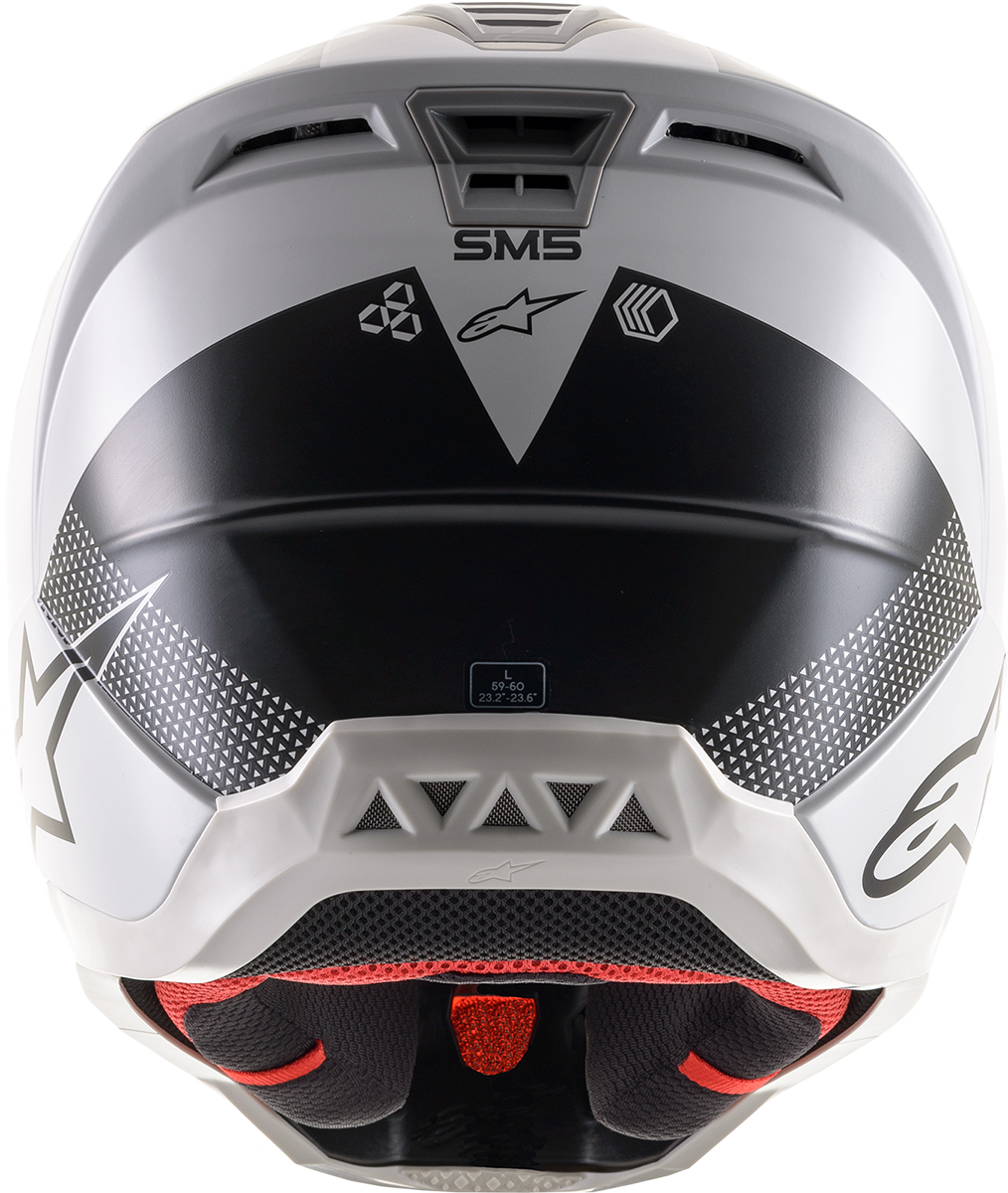 ALPINESTARS S-M5 Rayon Helmet Matte Light Grey/Blk/Slvr Xs 8304121-928-XS