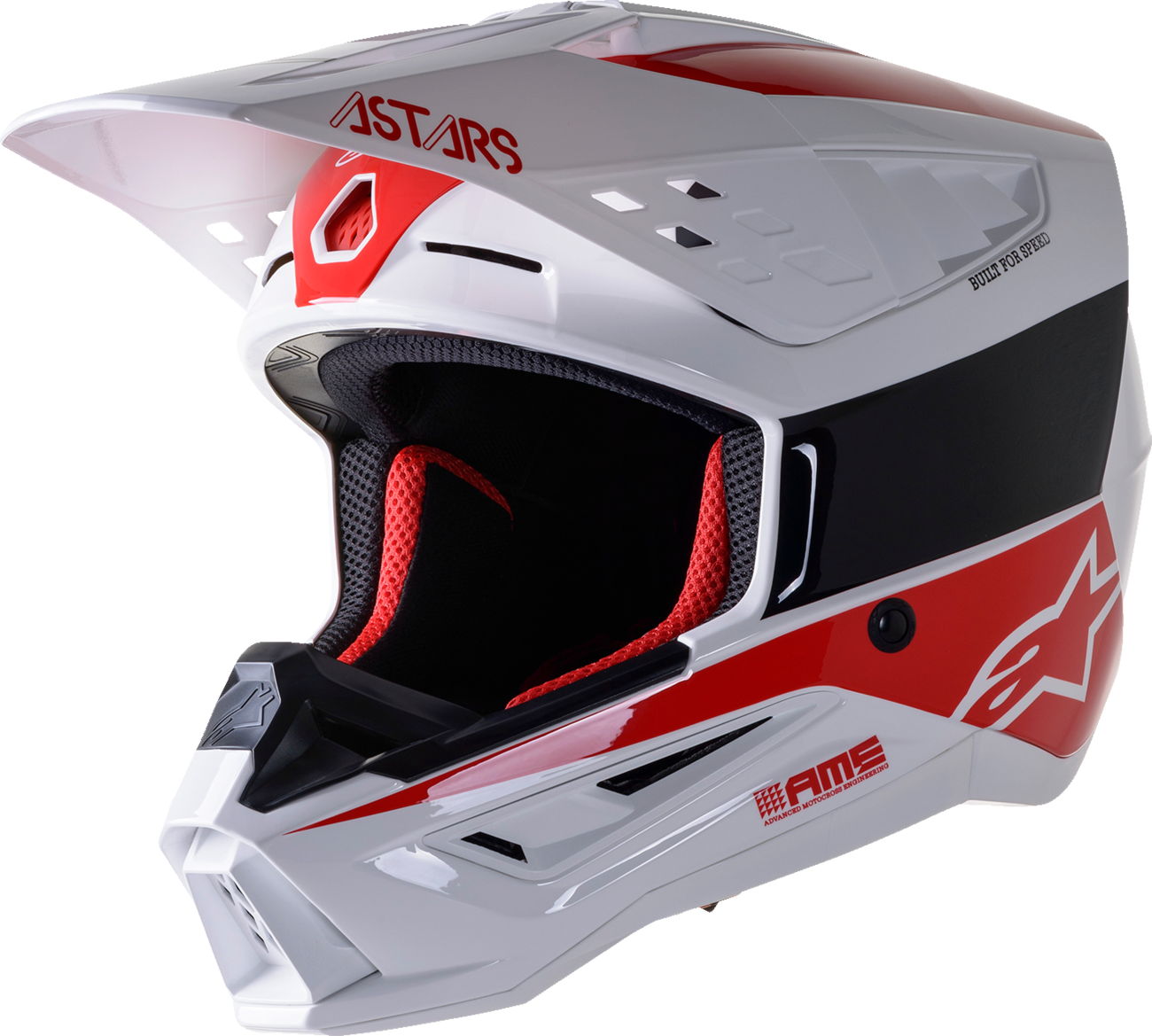 ALPINESTARS SM5 Helmet - Bond - White/Red - XL 8303522-2032-XL