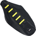MOOSE RACING Ribbed Seat Cover - Black Cover/Yellow Ribs - Suzuki RMZ25010-331RT