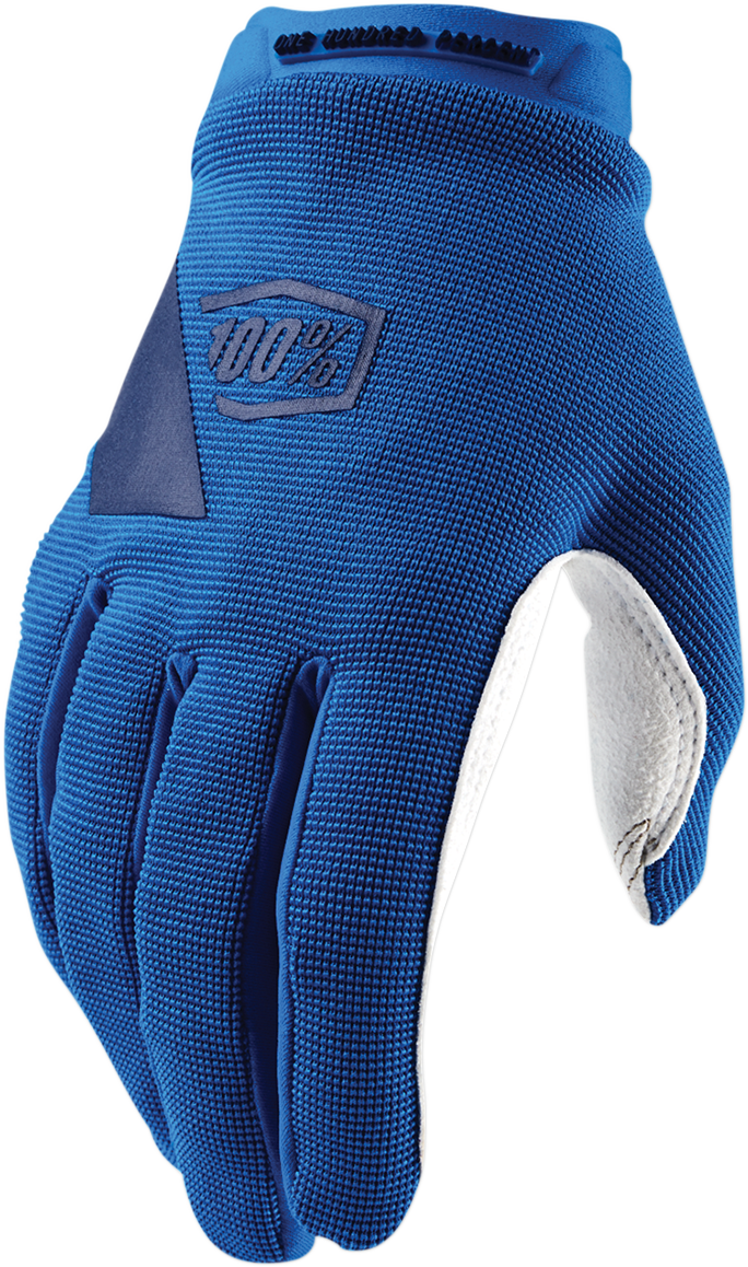 100% Women's Ridecamp Gloves - Blue -Medium 11018-002-09