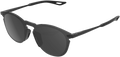 100% Legere Sunglasses - Round - Black - Smoke 61040-001-57