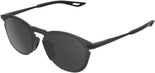 100% Legere Sunglasses - Round - Black - Smoke 61040-001-57