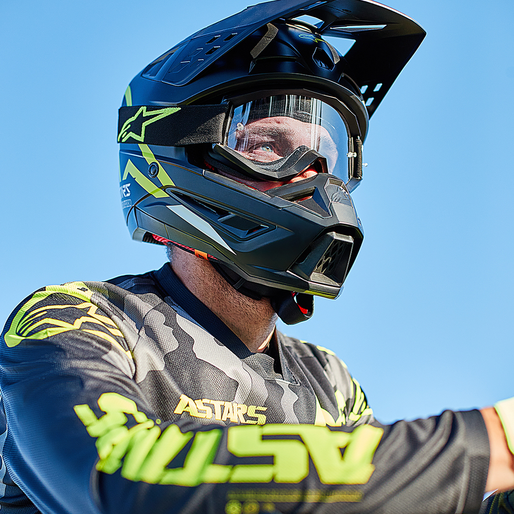 ALPINESTARS SM5 Helmet - Compass - Matte Black/Yellow Fluo - Large 8303321-1559-LG