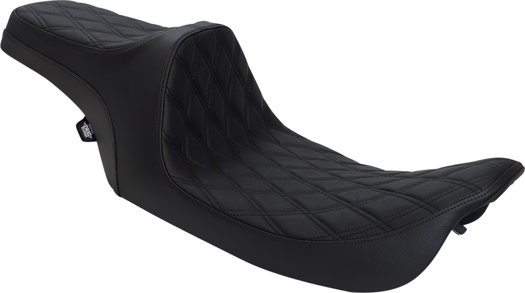 DRAG SPECIALTIES Predator III Seat - Double Diamond - Black Stitched FIT 99-07 FLHR,06-07 FLHX 0801-1129