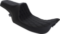 DRAG SPECIALTIES Predator III Seat - Double Diamond - Black Stitched FIT 99-07 FLHR,06-07 FLHX 0801-1129