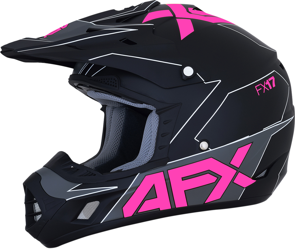 AFX FX-17 Helmet - Aced - Matte Black/Pink - Medium 0110-6511