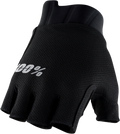 100% Exceeda Short Finger Gloves - Black - XL 10024-00003