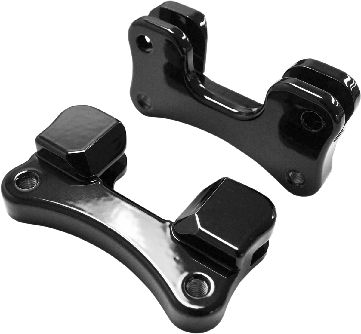 DRAG SPECIALTIES Fender-To-Fork Adapters - Gloss Black 1410-0096