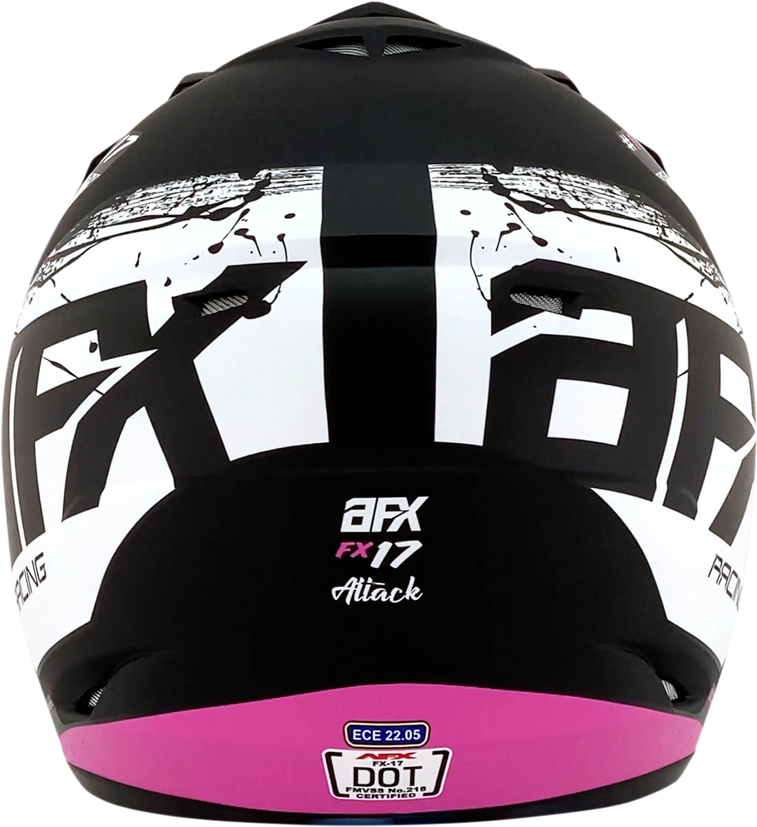 AFX FX-17 Helmet - Attack - Matte Black/Fuchsia - Small 0110-7167