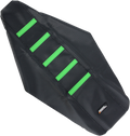 MOOSE RACING Ribbed Seat Cover - Black Cover/Green Ribs - Kawasaki KX12503-334RT