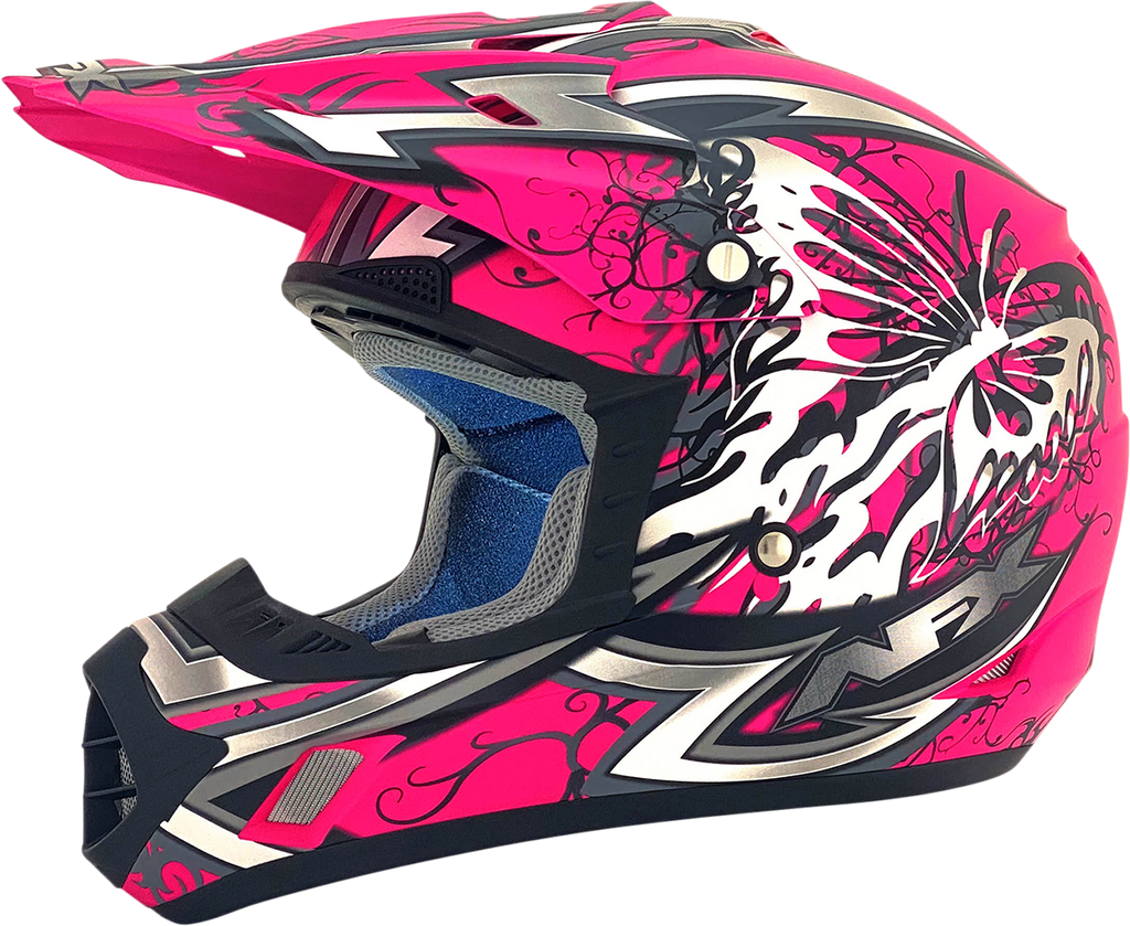 AFX FX-17 Helmet - Butterfly - Matte Hot Pink - Medium 0110-7108