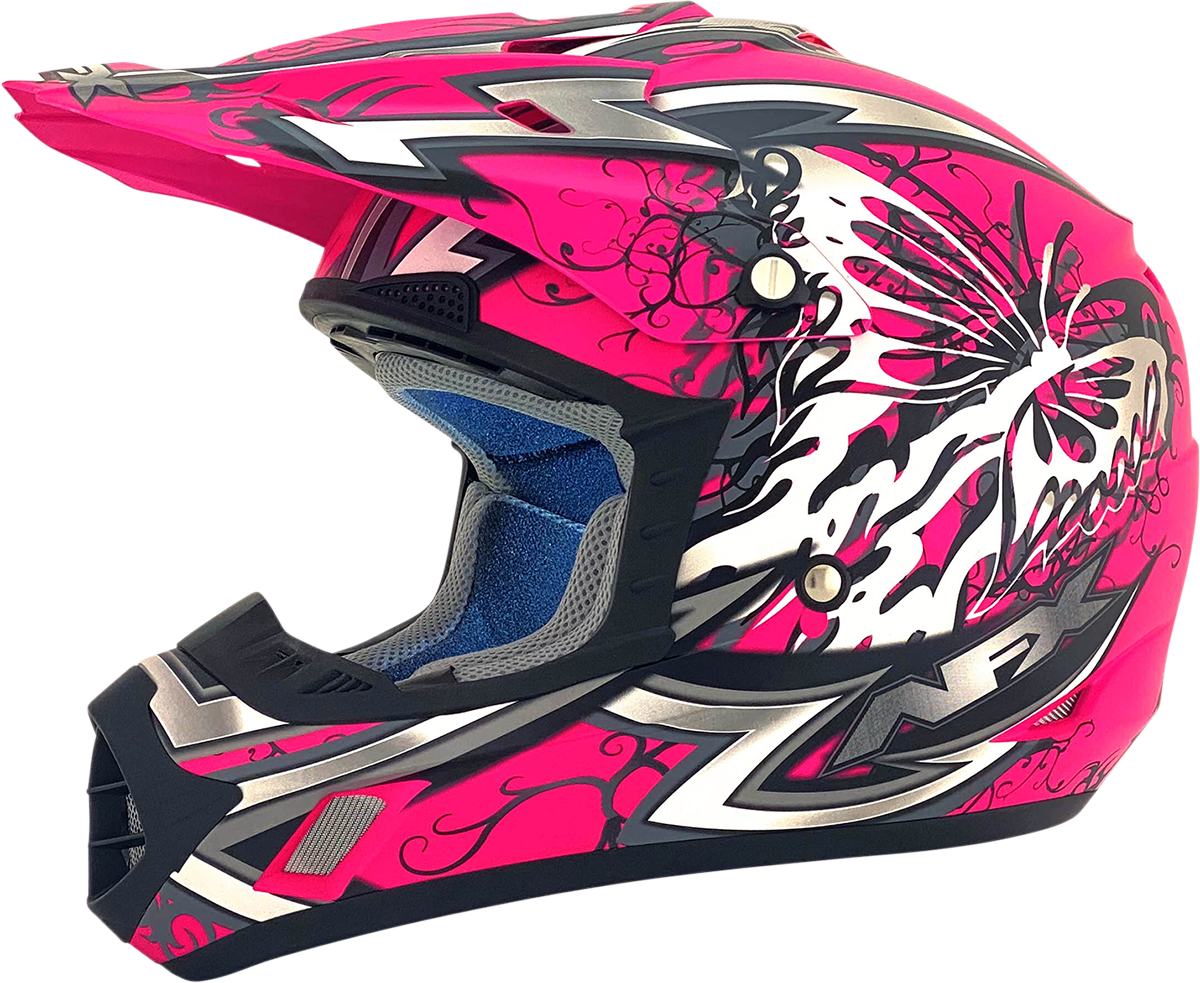 AFX FX-17 Helmet - Butterfly - Matte Hot Pink - Medium 0110-7108