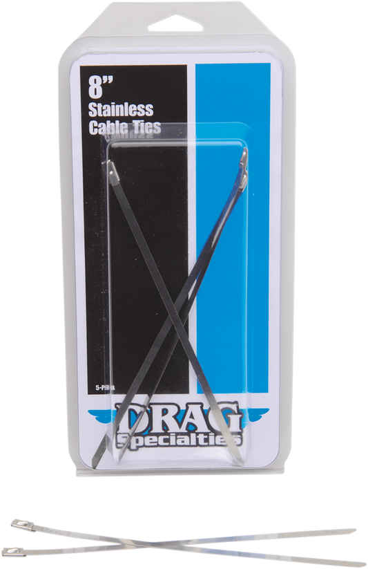 DRAG SPECIALTIES Tie Wraps - Stainless Steel - 8" 304-0508-D