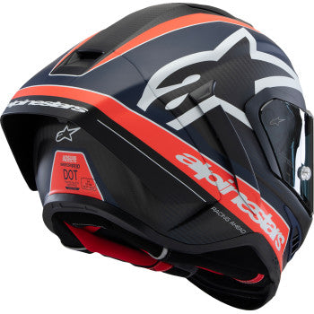 ALPINESTARS Supertech R10 Helmet - Team - Matte Black/Carbon Red Fluo/Blue - Medium 8200224-1383-M