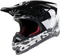 ALPINESTARS Supertech M8 Helmet - Radium - MIPS - White/Black/Mid Gray Glossy - Small 8301519-2182-SM