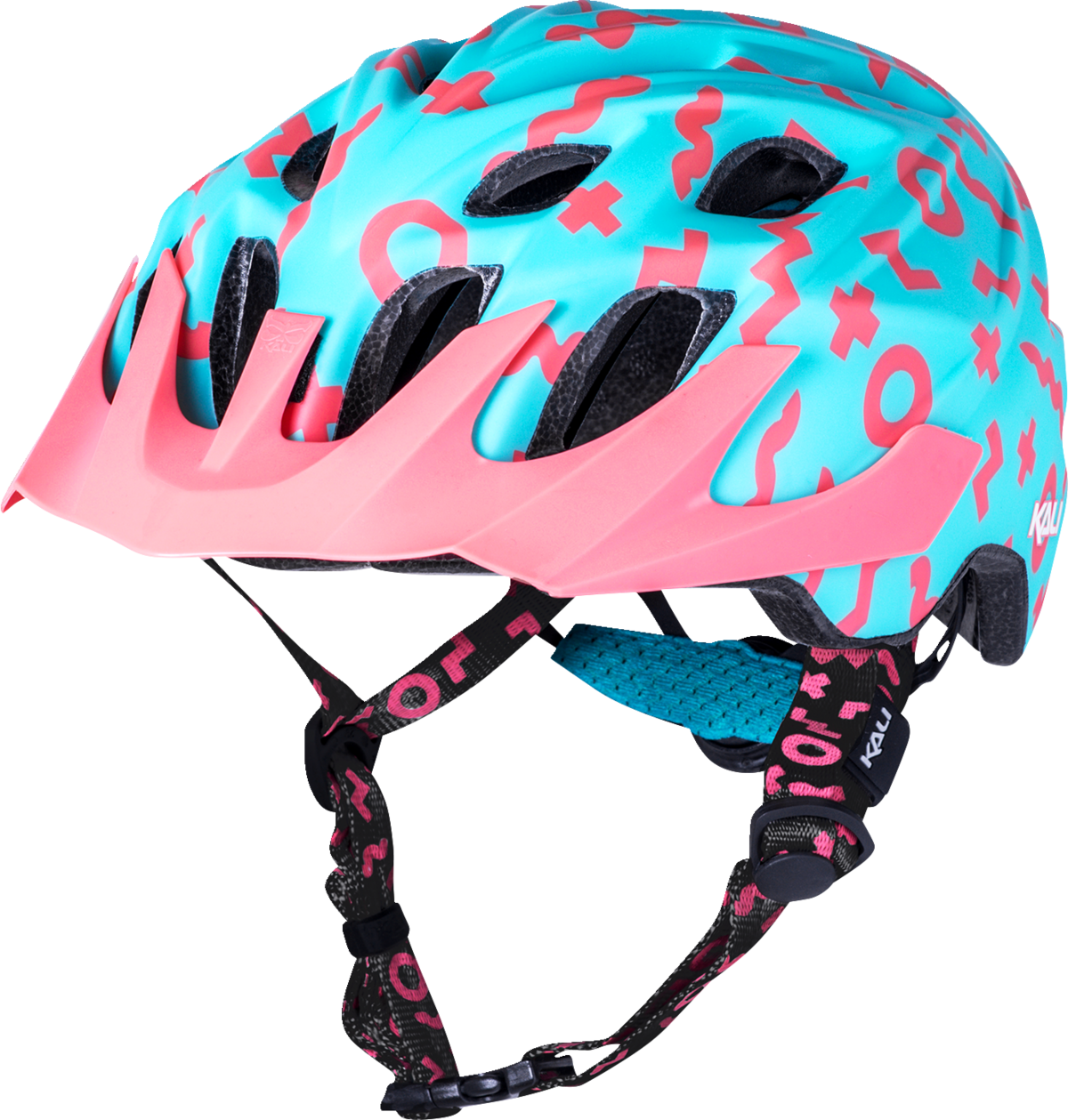KALI Youth Chakra Plus Helmet - Zwiggles - Matte Teal/White 221421222