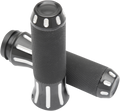 DRAG SPECIALTIES Grips - Custom - TBW - Black Cut 354127