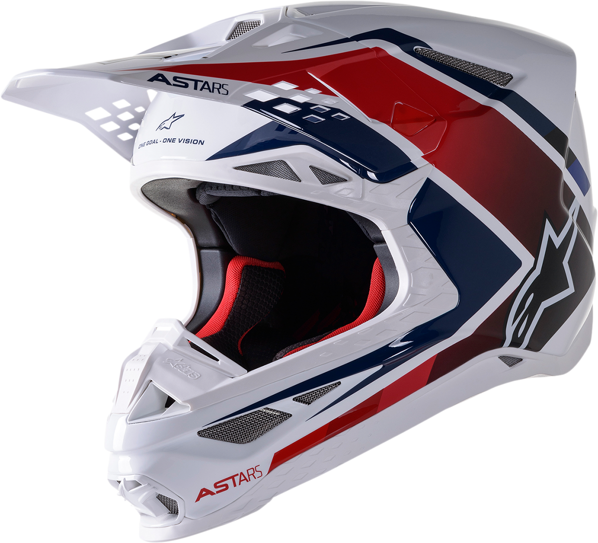 ALPINESTARS Supertech M10 Helmet - Meta 2 - MIPS® - White/Red/Blue - Medium 8300422-2378-MD