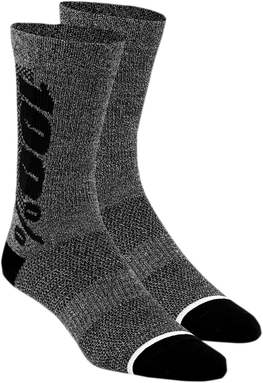 100% Rythym Merino Performance Socks - Heather Charcoal - Small/Medium 20051-00004