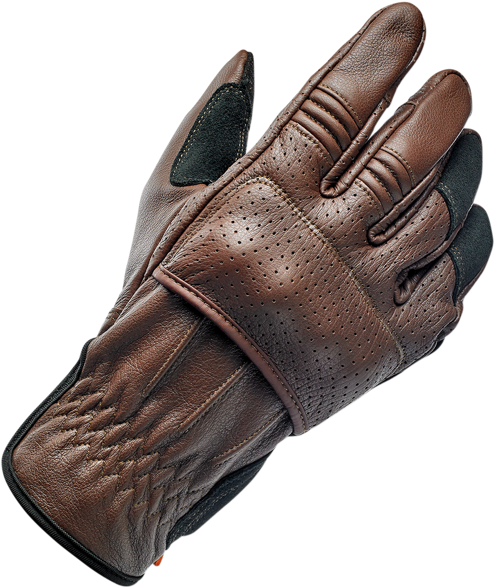 BILTWELL Borrego Gloves - Chocolate/Black - Small 1506-0201-302