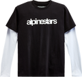 ALPINESTARS Stack Long-Sleeve T-Shirt - Black/White - XL 1213713001020XL