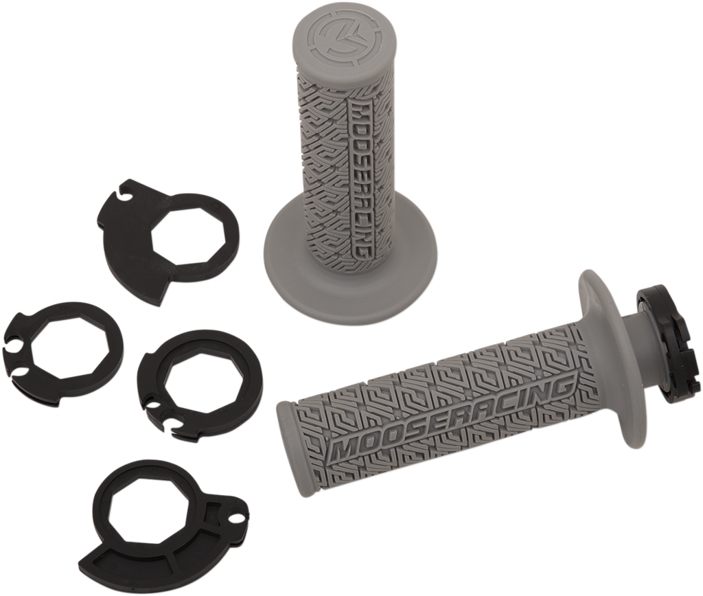 MOOSE RACING Grips - Lock-On - Gray/Silver B36MRG-S