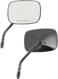 DRAG SPECIALTIES Rectangle Mirrors - Short -Black 60-0012/13GBX