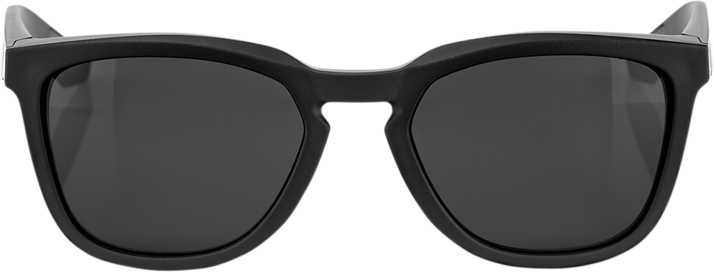 100% Hudson Sunglasses - Black - Smoke 61028-100-57