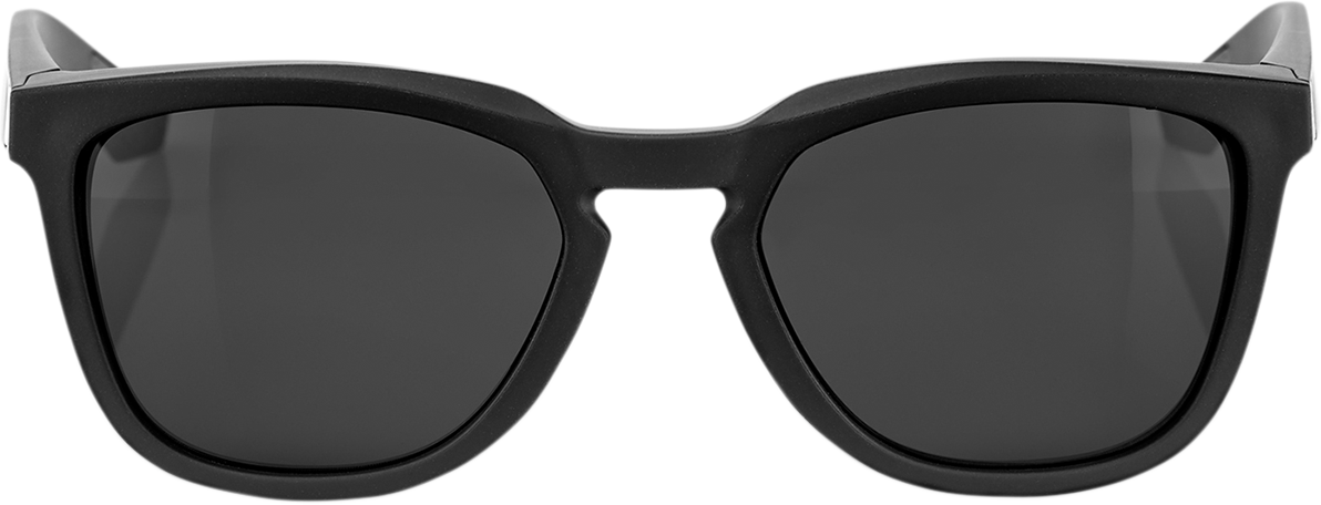 100% Hudson Sunglasses - Black - Smoke 61028-100-57