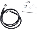 DRAG SPECIALTIES Brake Line - Front - Black - +4" - XL 660310-4BLK