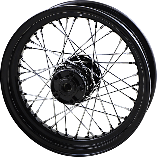 DRAG SPECIALTIES Rear Wheel - Single Disc/No ABS - Black - 16"x3.00" 64437B