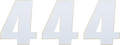 MOOSE RACING Race Number 4 - White - 4.5" 80004