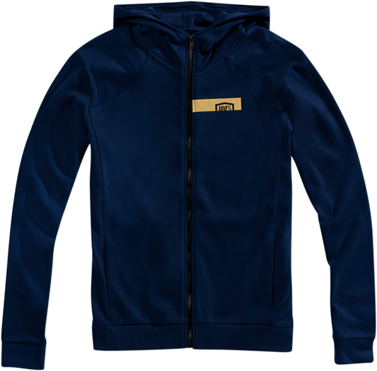 100% Chamber Zip-Up Hoodie - Blue/Gold - Medium 36019-261-11