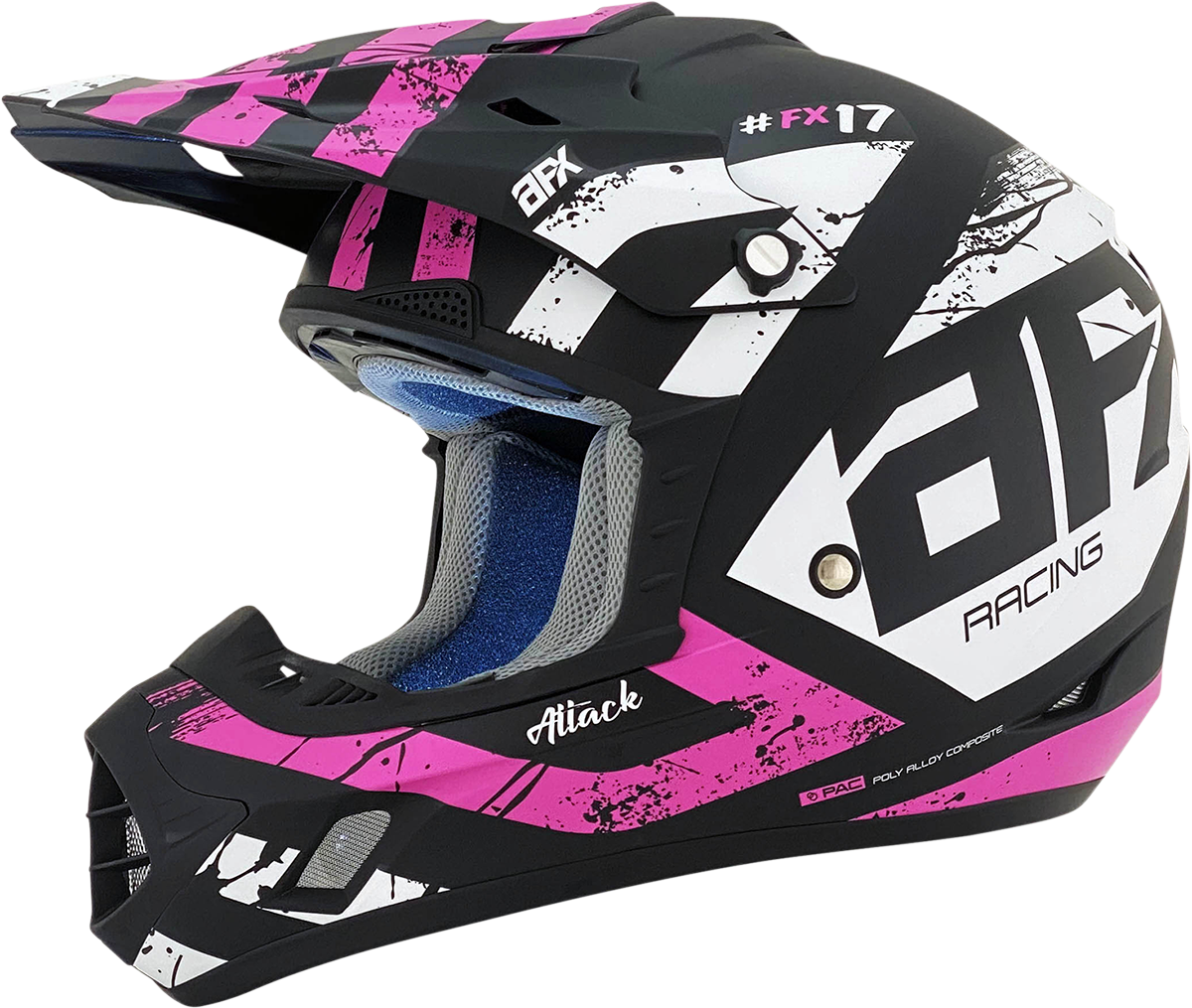 AFX FX-17Y Helmet - Attack - Matte Black/Fuchsia - Small 0111-1411