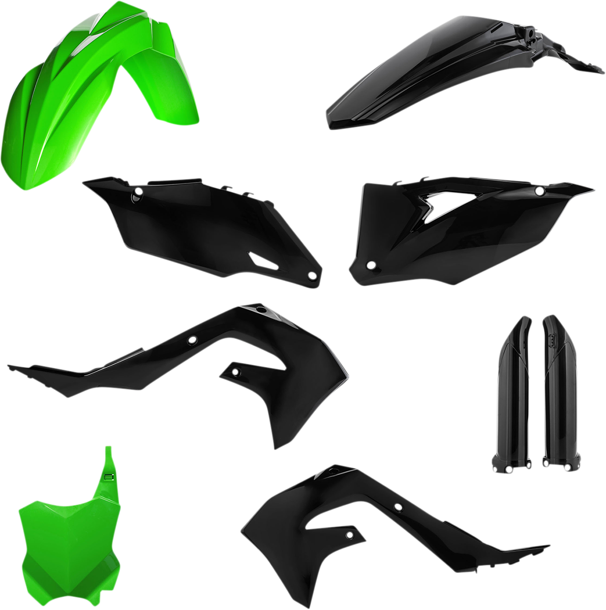 ACERBIS Full Replacement Body Kit - Green/Black 2736291089