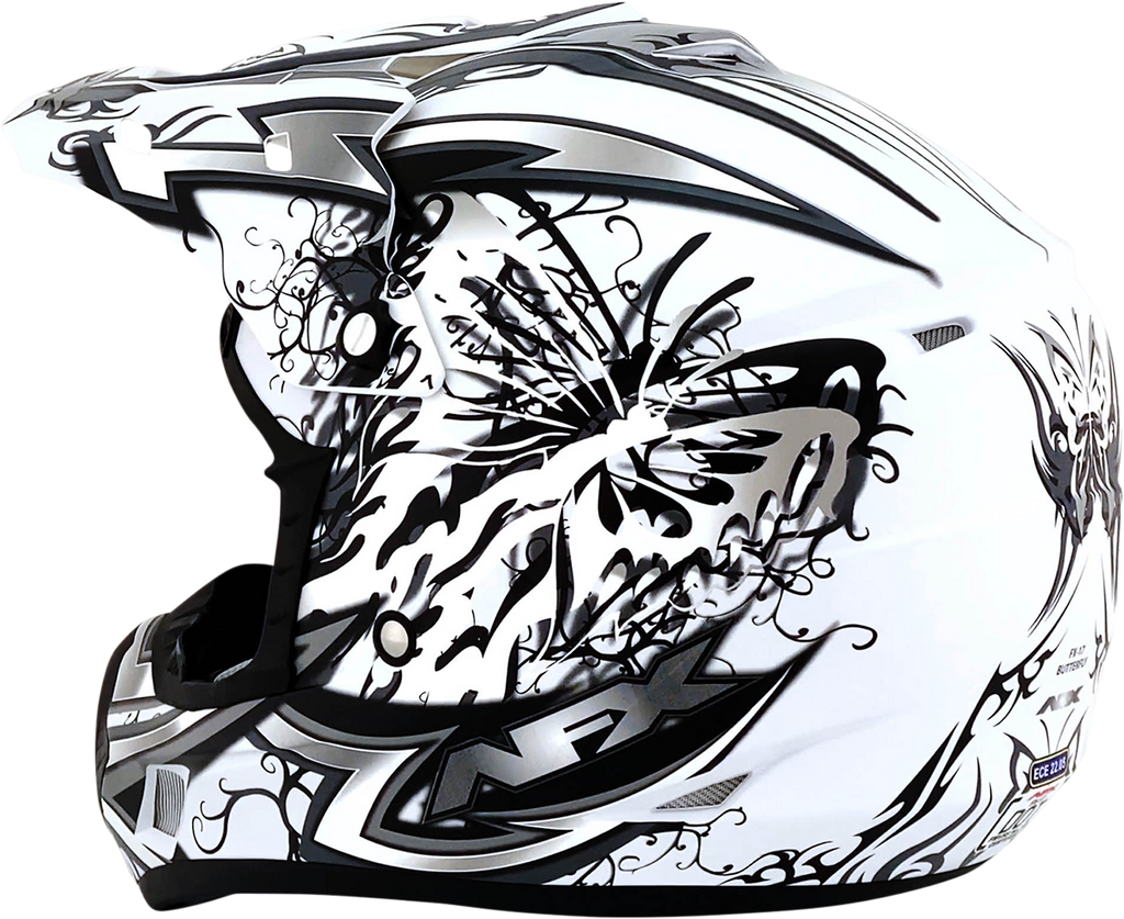 AFX FX-17Y Helmet - Butterfly - Matte White - Large 0111-1392