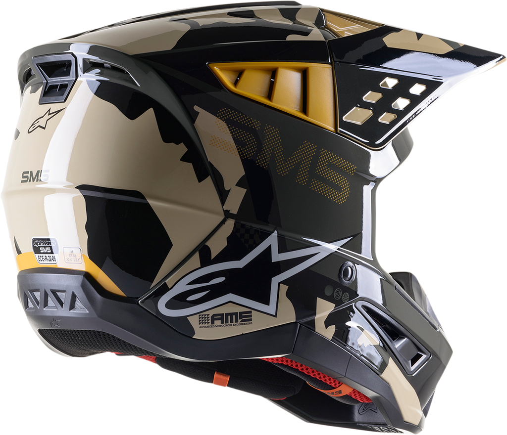 ALPINESTARS SM5 Helmet - Rover - Sand/Tangerine/Camo - Medium 8303921-8049-MD