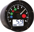 KOSO NORTH AMERICA TNT-01 Electronic Speedometer/Tachometer - Black Face - Black Housing - 3" Diameter x 1.75" D BA035K00-HD