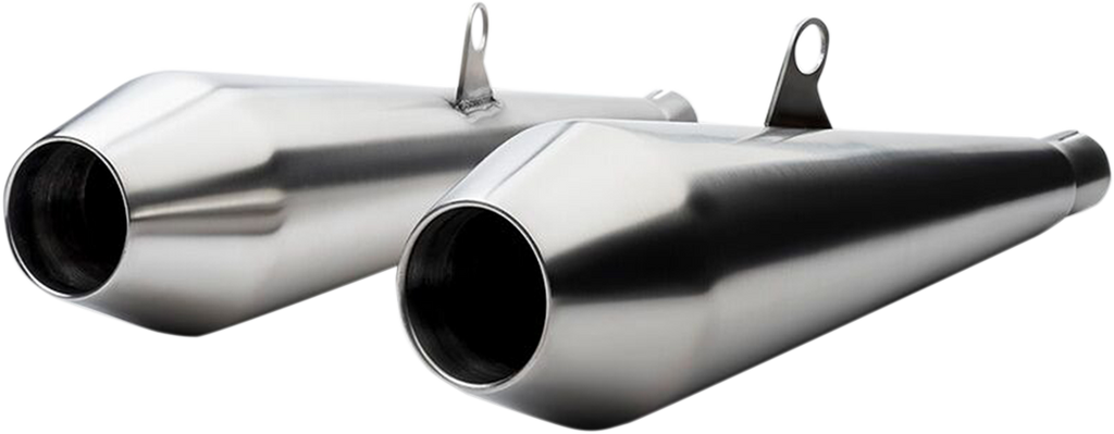 BRITISH CUSTOMS Predator Pro™ Mufflers - Brushed BC902-102-BR