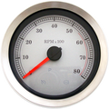 DRAG SPECIALTIES 4" Electronic Tachometer - White Face N/F FLHR, S/B FLTR 83114S