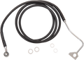 DRAG SPECIALTIES Brake Line - Front - Black - +6" with ABS 614220-6BLK