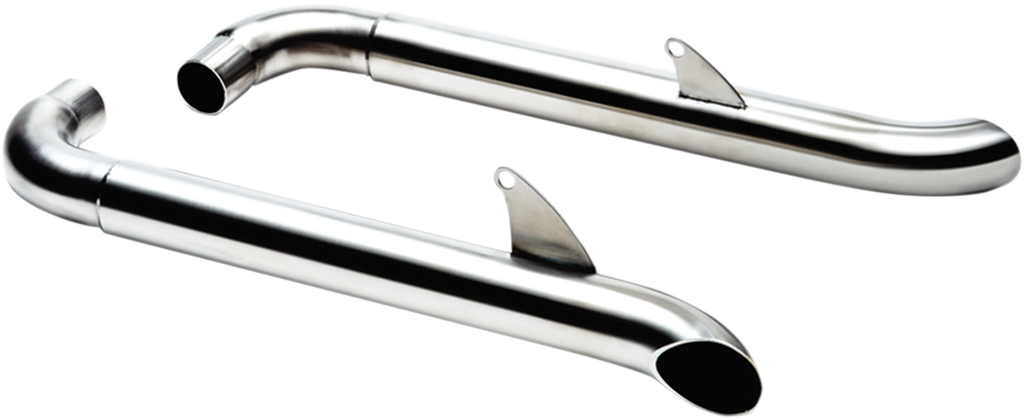 BRITISH CUSTOMS Drag Mufflers - Brushed BC902-057-BR