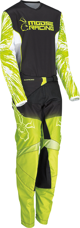 MOOSE RACING Youth Agroid Jersey - Hi-Vis/Black - Small 2912-2272