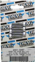 DRAG SPECIALTIES Transmission Top Knurled Bolt Kit - Chrome - M8 MK786