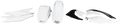 UFO Replacement Body Kit - White/Black KAKIT211-047