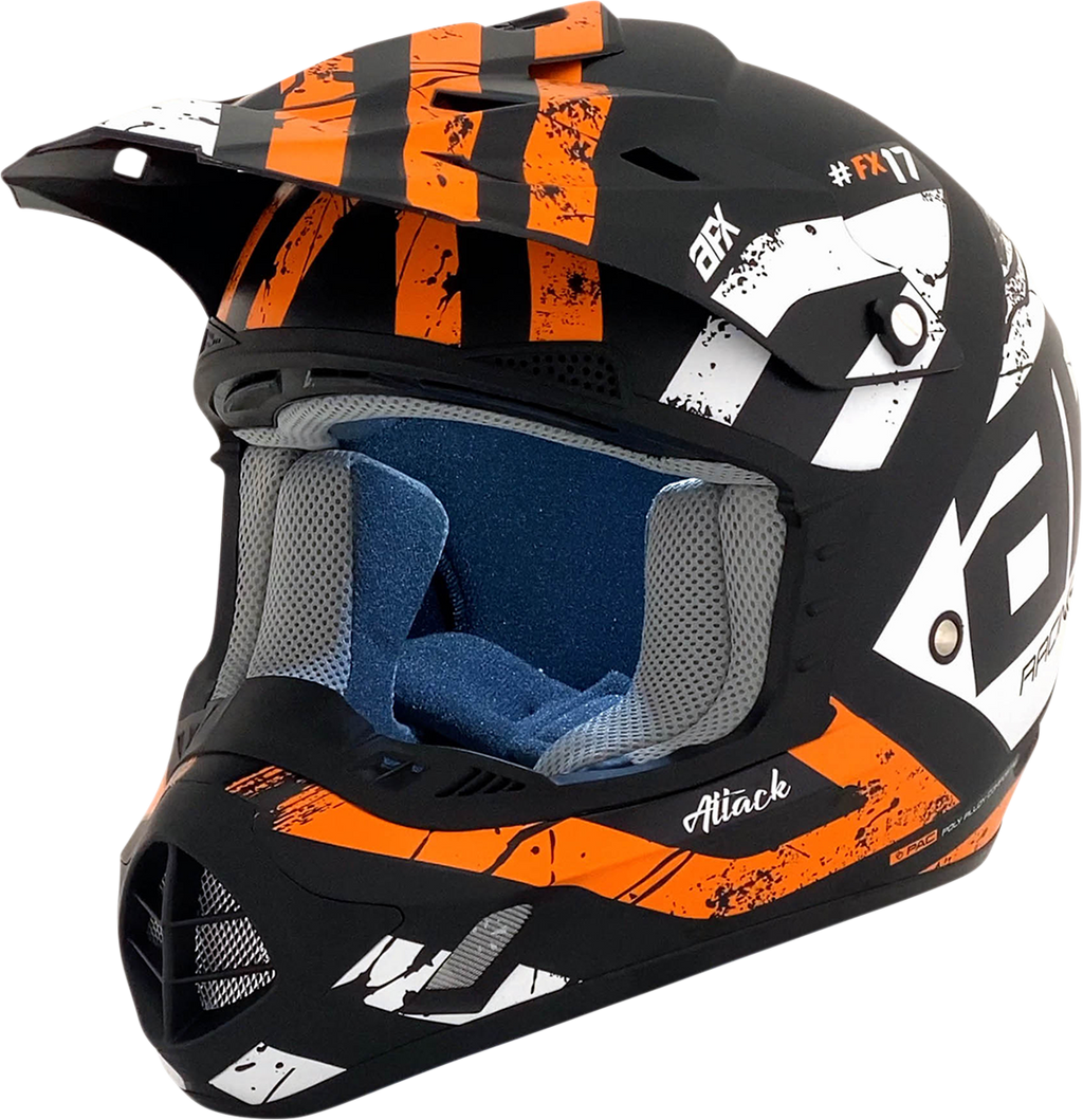 AFX FX-17 Helmet - Attack - Matte Black/Orange - 2XL 0110-7159
