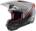 ALPINESTARS SM5 Helmet - Rayon - Black/White/Orange - Large 8304121-1242-LG