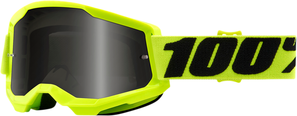 100% Strata 2 Sand Goggles - Yellow - Smoke 50030-00002