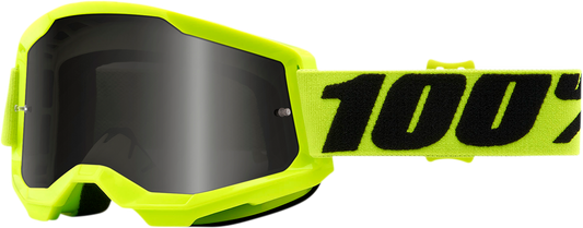 100% Strata 2 Sand Goggles - Yellow - Smoke 50030-00002